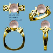 Fancy diamond jewelry design ring, rubber mounting