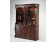 Mahogany Lighted Double Bookcase Bookshelf Cabinet