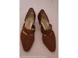 ENZO ANGIOLINI BROWN Leather RETRO Kitten HEELS 6