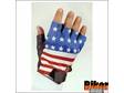 U.S.A. FLAG FINGERLESS GLOVES - Size - 2XL
