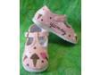 We hand painted these pink canvas t-strap shoes with 3 ice