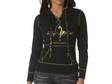 ~$64~BABY PHAT~Signature~PULLOVER HOODIE~Black~GOLD~L~