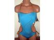 $74~BABY PHAT~Gold~BLUE~NWT~Swimsuit~1 pc~MONOKINI~XL