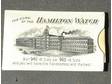 Hamilton Watch Rail Road Time Keeper Celluloid Stamp Holder