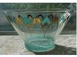 Eames Era Glass Salad Bowl Atomic Design Stars 50s Retro Art