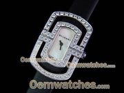 Bvlgari Replica watches Parentesi Ladies Semi Diam SS/LE White Swiss Q