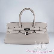 Hermes Birkin 42cm Togo Leather Bag gray (silver)