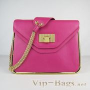 Chloe Sally Calf Leather Shoulder Bag peach 50898