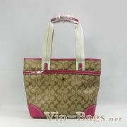 Coach handbag apricot pink canvas 4640