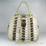 Miu Miu Zip Ruched Shoulder Bag cream 89030