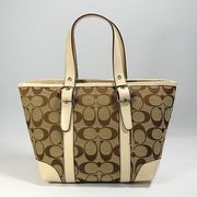 Coach handbag apricot canvas 4632
