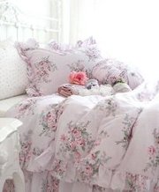 Vintage Pretty Pink Roses Cotton 4pc Duvet Cover Bedding Set-king Size