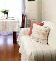 Vintage Style Throw Cotton&Jute Couch/loveseat Cover SC-24,  Three Seat