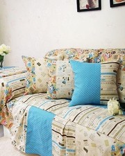 Vintage Style Branca Throw Cotton&Jute Couch/Loveseat Cover SC-26,  Thr