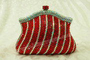 red clutch purse evening 