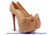 Wholesale Christian Louboutin Lady Gres Platform Red Sole Peeptoe Pump