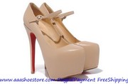Hot sale Christian Louboutin Lady Daf 160mm Sheep Skin Red Sold Platfo