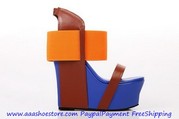 Wholesale United Nude Women Geisha Mid Ankle Strap Sandal Orange Free 