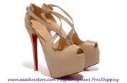Wholesale Christian Louboutin Exagona 160mm Peep Platform Leather Pump