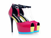 Gianmarco Lorenzi Rose Sheepskin Platform Sandal Wholesale, Free ship