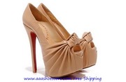 Christian Louboutin Lady Gres Platform Red Sole Peeptoe Pump 160mm She