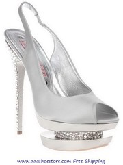 Gianmarco Lorenzi Collector Rhinestone Sling Back Platform Woman Sanda