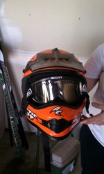 2006 Orange Arctic Cat Helmet