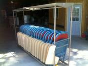 23 padded folding chairs with desk arm