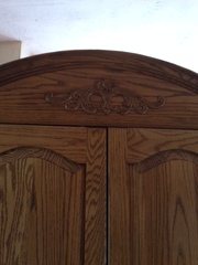 Solid Oak Entertainment Center - $500 (Barnesville Ohio) 