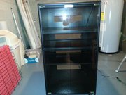 Black Lighted Shelving Unit