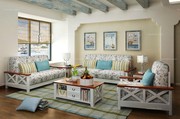 Mediterranean Style Solid Sofa Set
