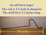 Antique hand crank barn auger nice clean condition