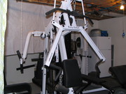 gym equipt. body solid, multi station gym weight plates bars racks  ex 