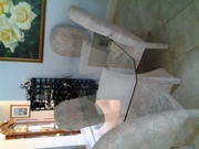 GLASS TOP TABLE WITH 4 CHAIRS