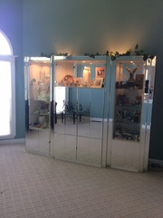 9' x 7' Mirror & glass wall Unit