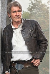 Han Solo Leather Jacket Force Awakens