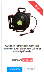 Custom made Ethernet retractable reel