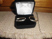 great pair of diamond hoop earrings half car each 14car gold u pick up
