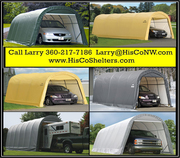 Weather-Shield Portable Garage Shelter– Round Roof Style