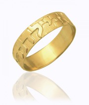 Men's hebrew rings