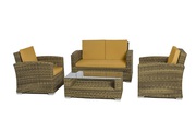 Wicker 4 Piece Conversation Set 