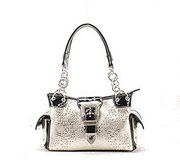 Women Rhinestone Cross Western Conceal And Carry Handbag