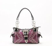 Women Rhinestone Bling Western Conceal And Carry Handbag 