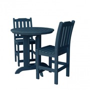 All Weather Outdoor 3 Piece Round Counter Dining Set