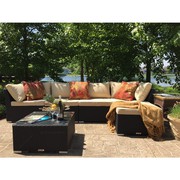 Patio Wicker 6 Piece Sectional Sofa Set On Sale