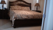 King bed, mattress almost new