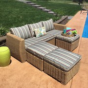 Patio Wicker Sofa Set On Sale