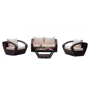 Patio Wicker Conversation Set On Sale