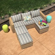 Wicker Sofa With Ottoman On Sale