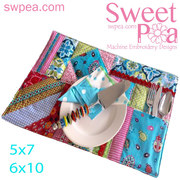 Placemat Patchwork Pocket - Machine Embroidery Design